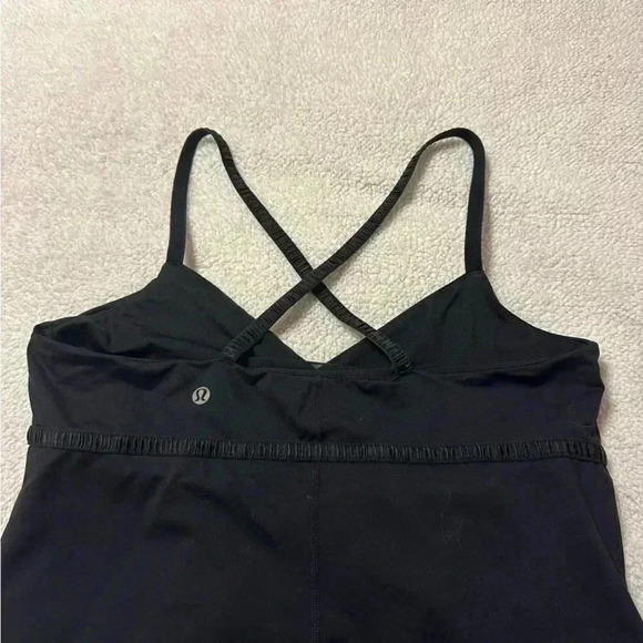 Lululemon Black Dance Strap Tank Top Cross Strap Flowy - Picture 7 of 15